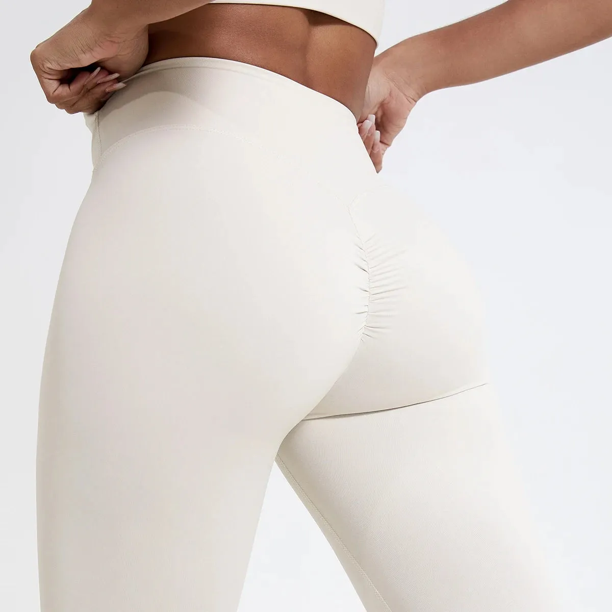 Drawstring High-Waisted Leggings