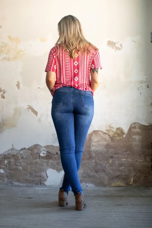 Mid Wash Mid Rise Tall Skinny Jeans